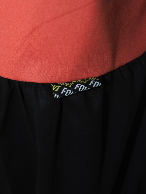 Fovi Clothing - Coral & Black - Block Dress - Short