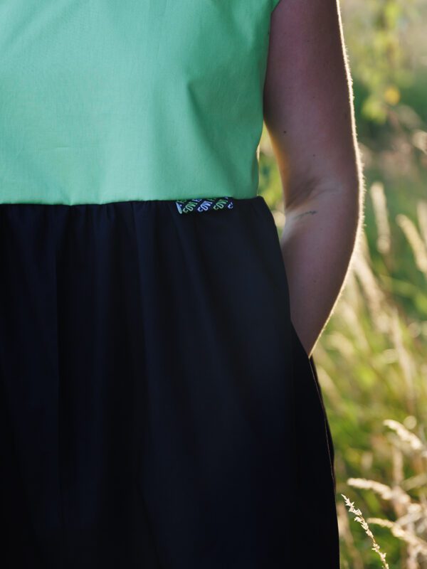 Fovi Clothing - Lime & Black - Block Dress - Long