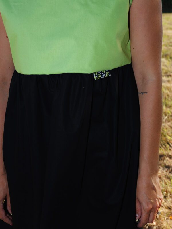 Fovi Clothing - Lime & Black - Block Dress - Short